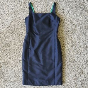 EUC LAUREN Ralph Lauren Navy Silk Cocktail Dress 8